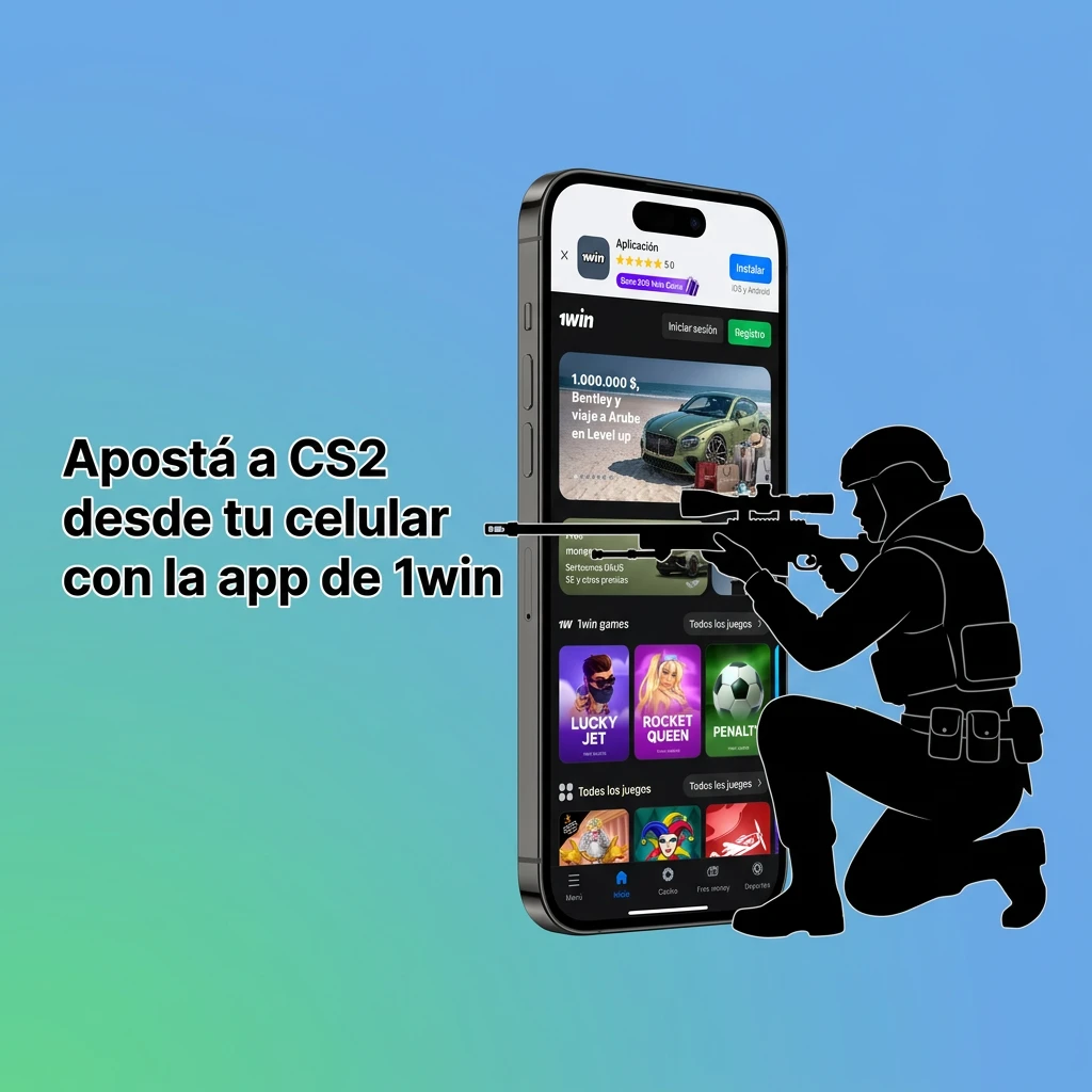 App móvil 1win para apostar en CS2 desde el celular con mercados en tiempo real y navegación ágil