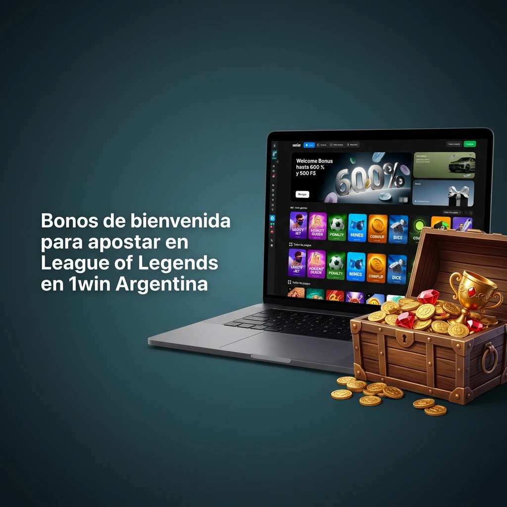 Bono de bienvenida 600% en 1win Argentina para apostar en League of Legends en tus primeros 4 depósitos