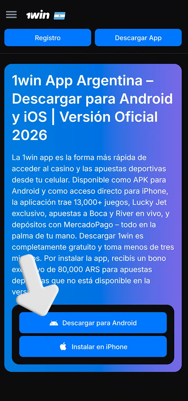 Haz clic para descargar en el sitio 1win.