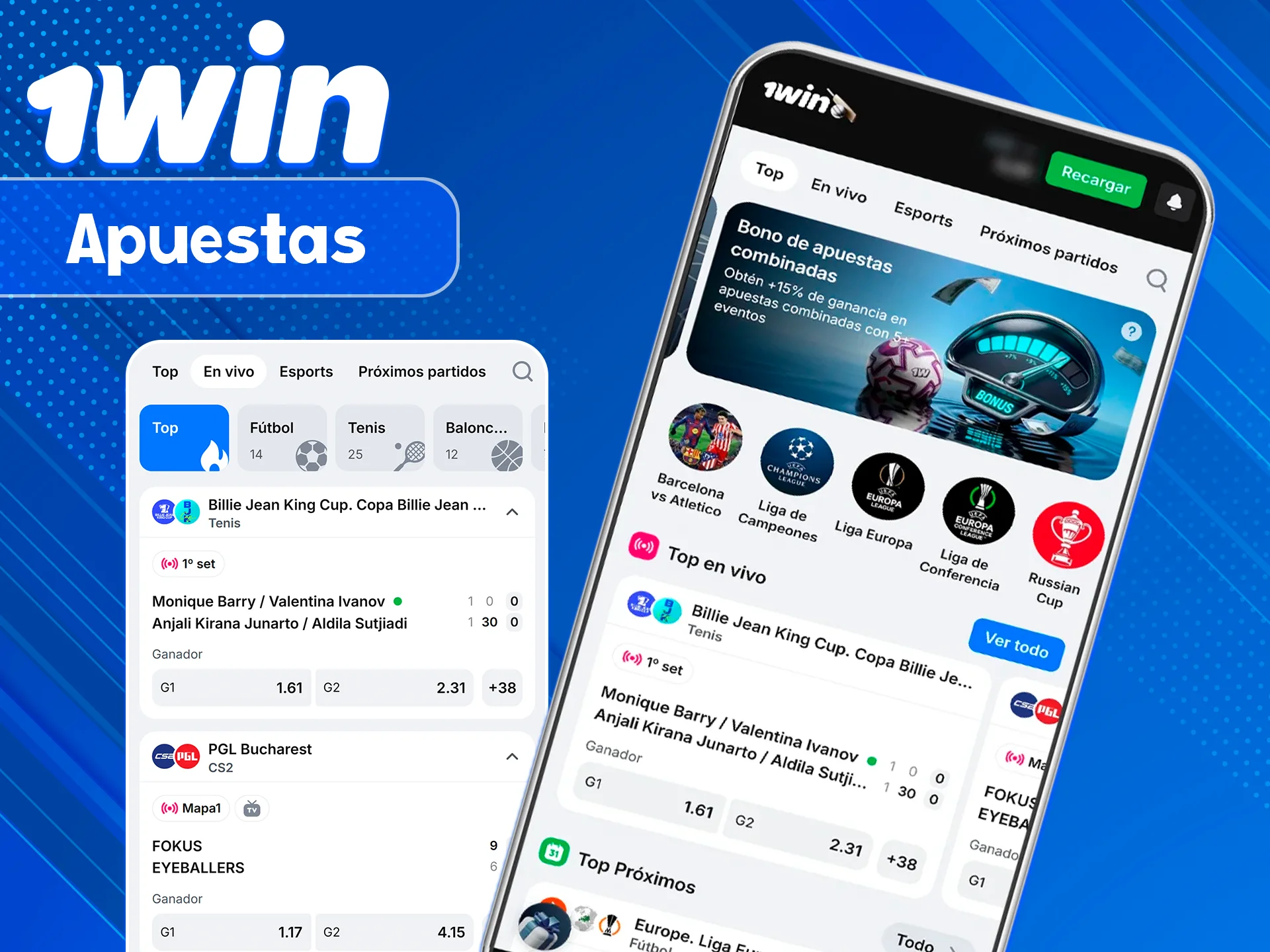 Haz apuestas deportivas móviles en el sitio 1win.