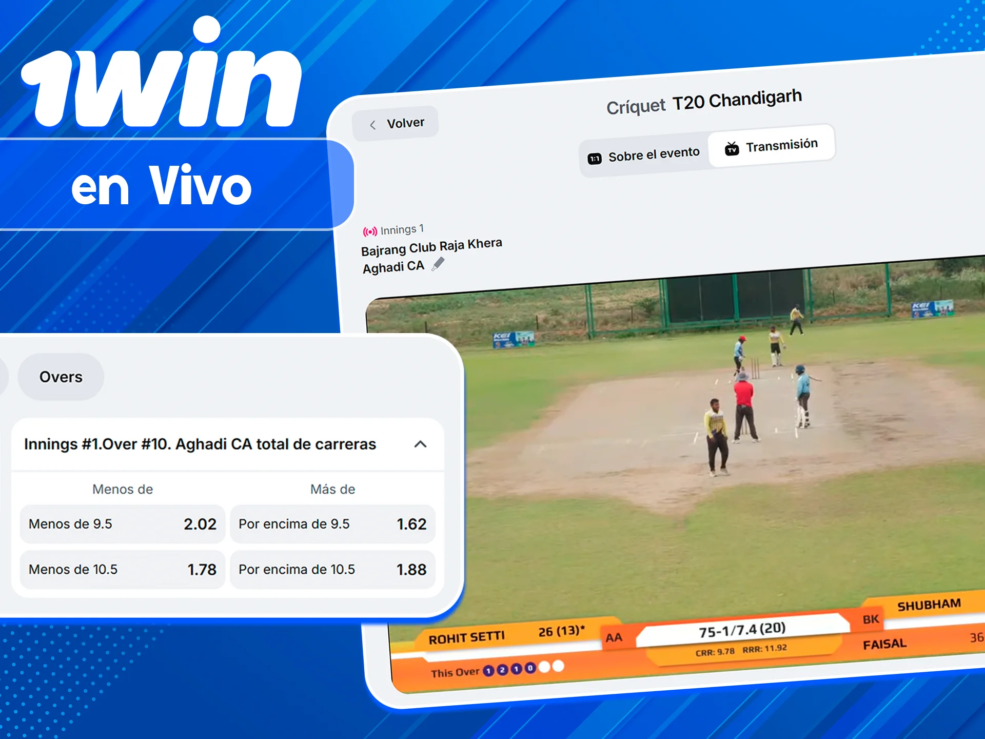 Haz predicciones en vivo en el sitio 1win hoy.