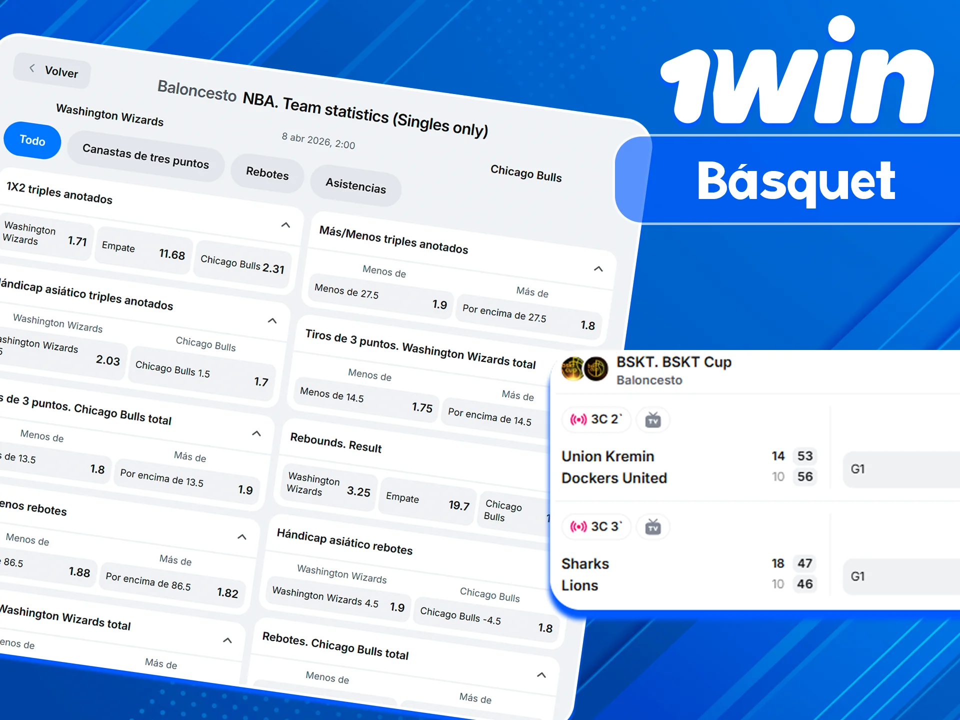 Apuesta en baloncesto ahora en el sitio 1win.