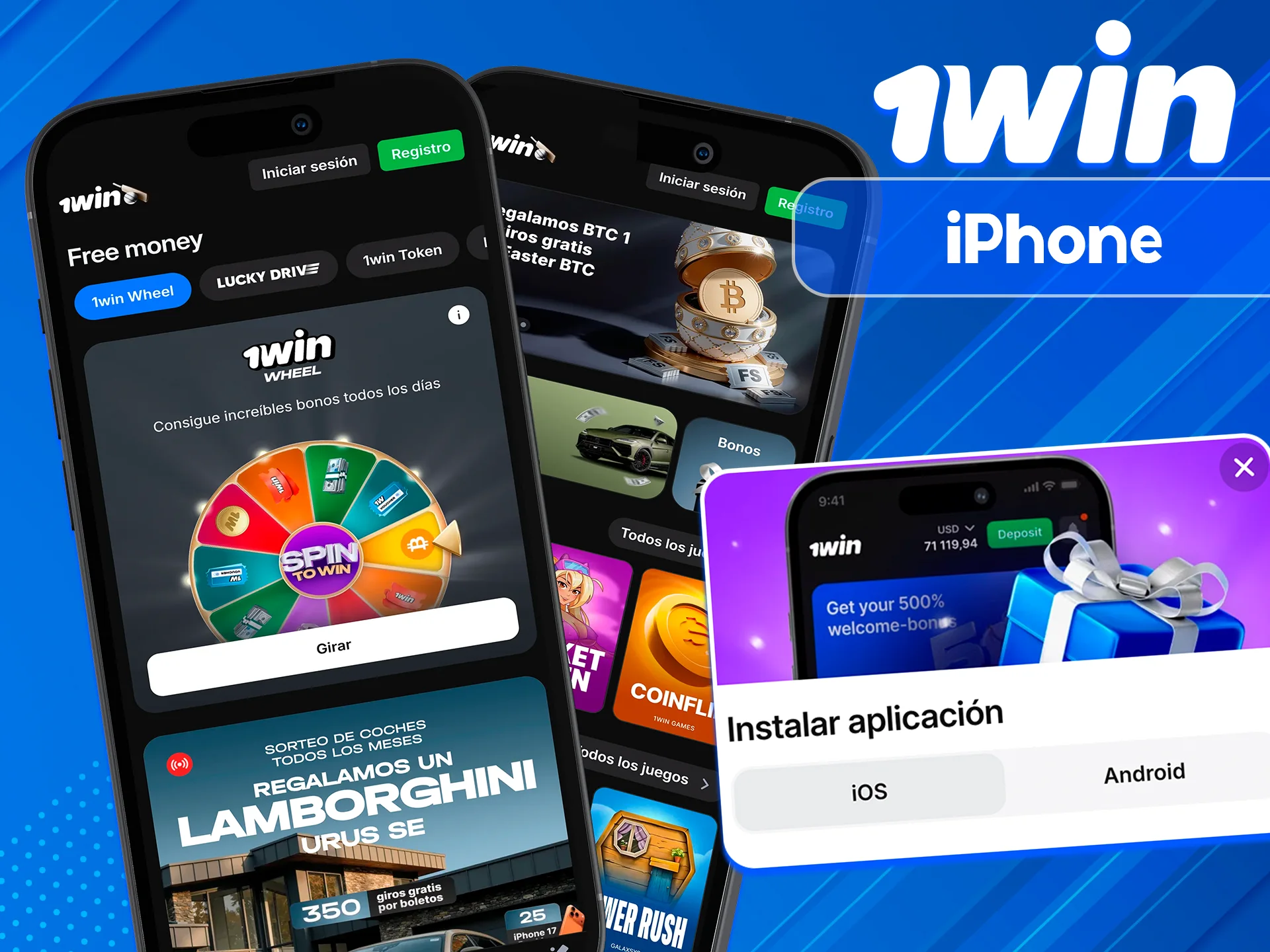 Instala la app para iOS desde sitio 1win hoy.
